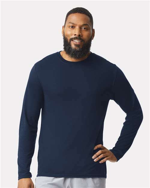 Unleash your brand: custom apparel ready tee for screen printing toronto ls001 - Navy / S