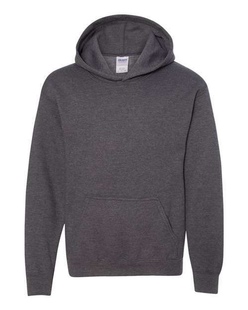 Unleash youth style: custom apparel ready heavy blend hoodie y185 - Dark Heather / XS