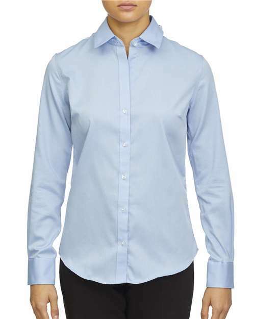 Unleash effortless style: women’s non-iron shirt for custom apparel - pc100 - Mist / XS
