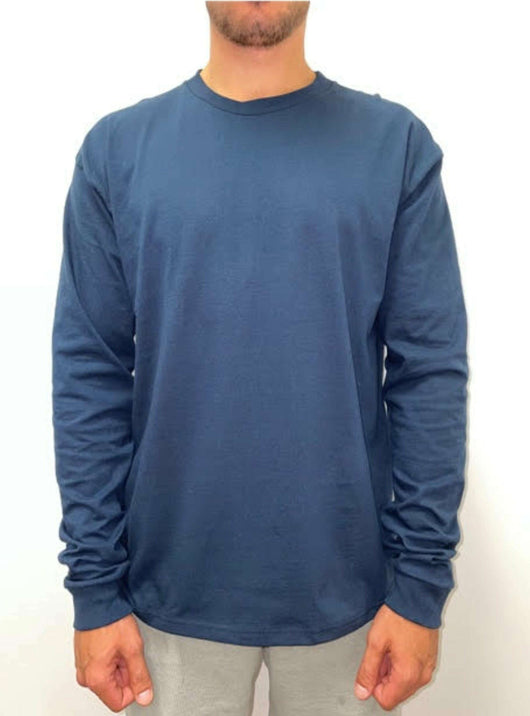Unleash your style: custom apparel long sleeve tees now available productcode - Navy / XS - LONG SLEEVE TEES