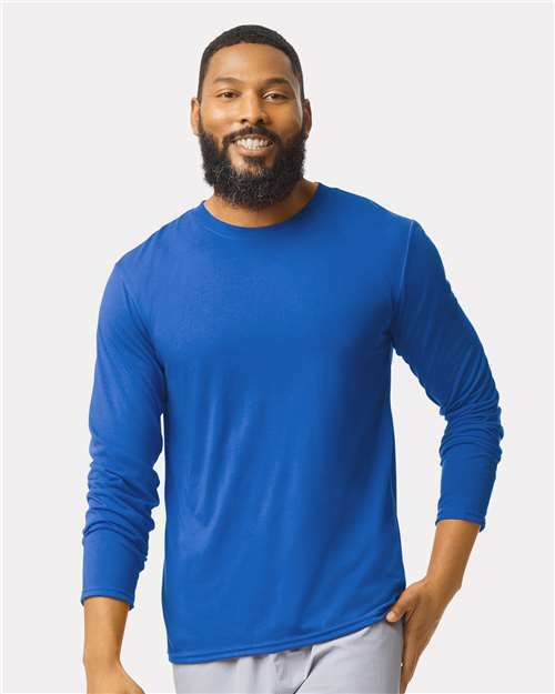 Unleash your brand: custom apparel ready tee for screen printing toronto ls001 - Royal / S