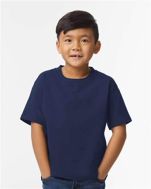 Unleash kids creativity: softstyle tee for custom apparel ymw - Navy / XS