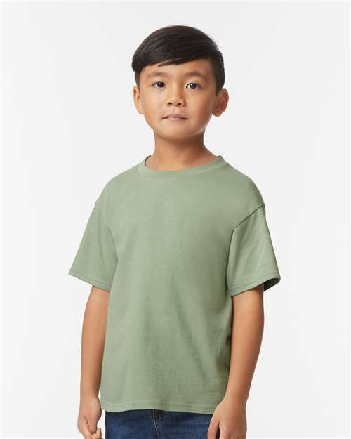 Unleash kids creativity: softstyle tee for custom apparel ymw - Sage / XS