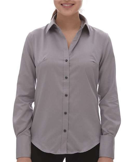 Unleash wrinkle-free style: women’s non-iron shirt ap201 - Grey / XS