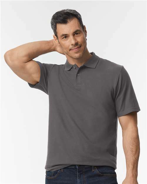 Unleash your brand: custom apparel ready polo. Perfect for screen printing. Product code - Charcoal / S