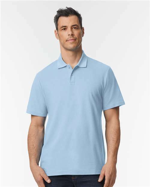 Unleash your brand: custom apparel ready polo. Perfect for screen printing. Product code - Light Blue / S