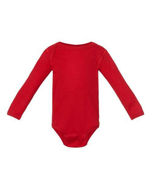 Unleash your creativity: custom apparel baby bodysuit abc123 - Red / 12M