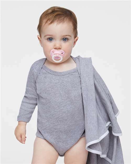 Unleash your creativity: custom apparel baby bodysuit abc123 - Red / 12M
