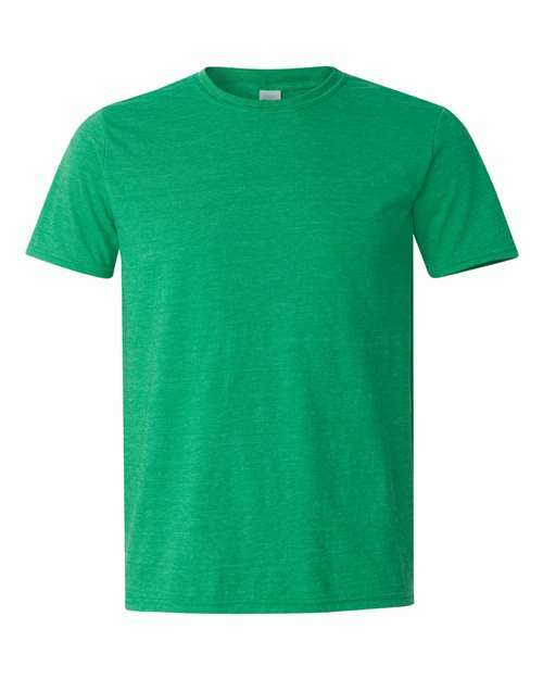 Unleash your creativity: heather irish green softstyle tee for custom apparel. Product code - Heather Irish Green / S