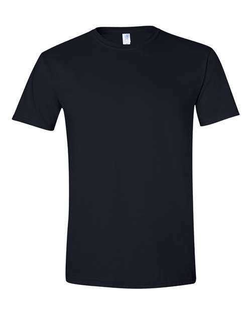 Unleash your designs: black softstyle tee for custom apparel t001