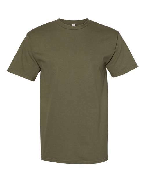 Unleash your designs: military green tee for live screen printing toronto c101 - Military Green / S