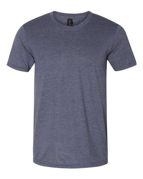 Unleash your designs: softstyle triblend tees for custom apparel t100 - Heather Navy / S