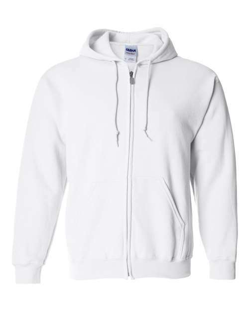 Unleash your designs: white full-zip hoodie for custom apparel and live screen printing toronto pc390z - White / S