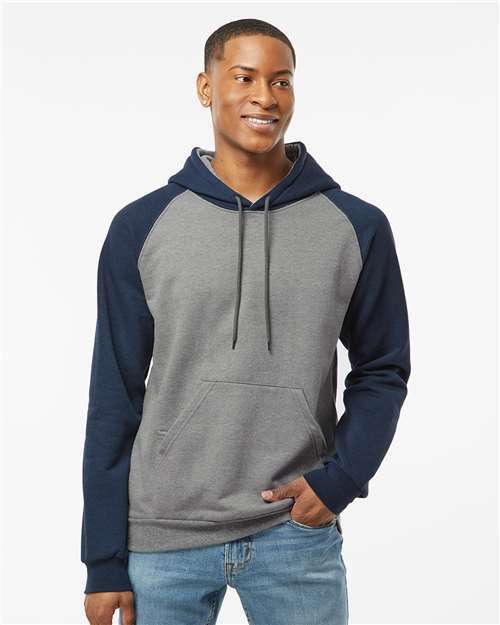 Unleash your style: custom apparel fleece hoodie with toronto live screen printing rgh001 - Grey Heather/ Heather Navy
