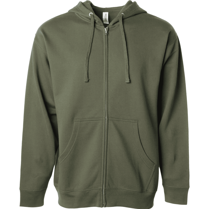 Unleash your style: custom apparel full-zip hoodie z400 - Army / XS - Full-Zip Hoodie