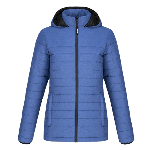 Unleash your style: custom puffer jacket pj100 - Blue Heather / XS - Puffer Jacket