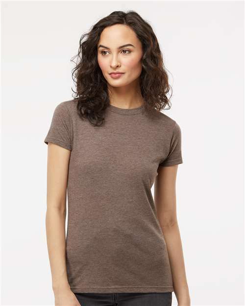 Unleash your style: deluxe tee for custom apparel and screen printing dt21 - Heather Brown / XS