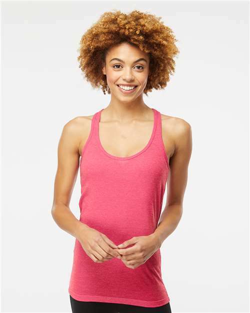Unleash your vision: womens custom apparel tank for live screen printing toronto bl17 - Heather Fuchsia / XS