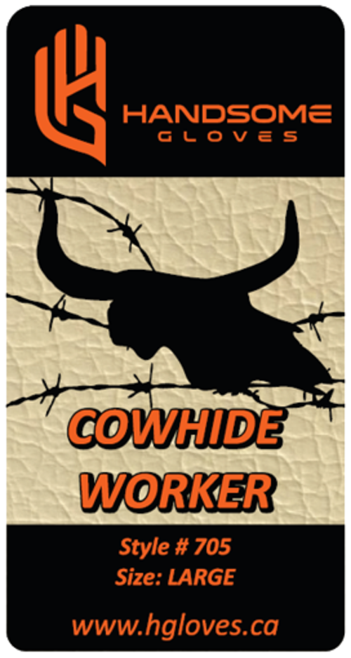Unlined Cowhide Work Gloves - 705R - Gloves