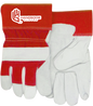 Red and white unlined cowhide work gloves 705R for durability and protection