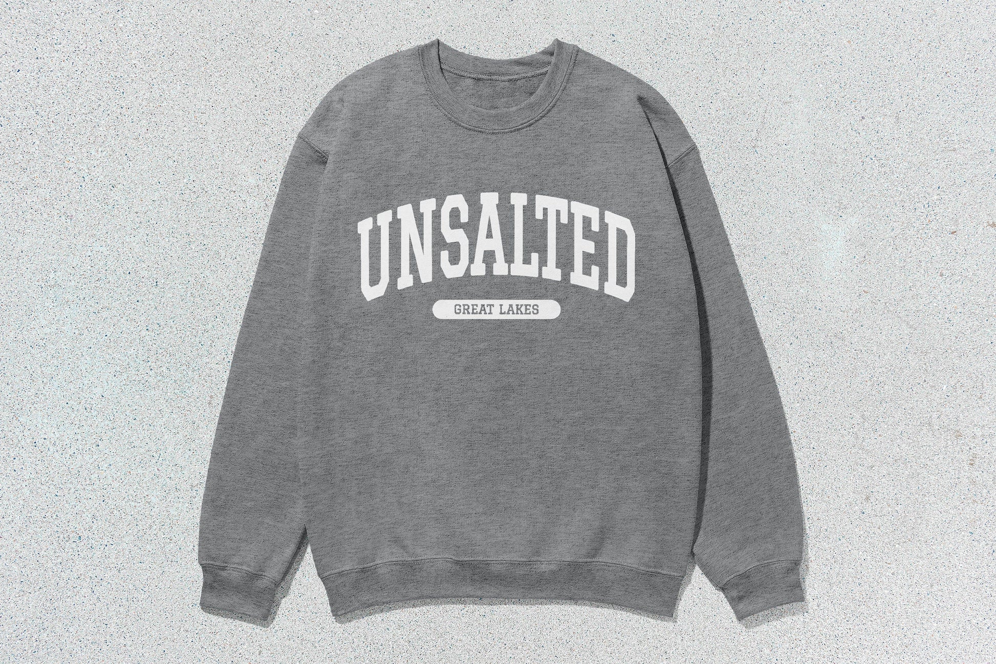 Unsalted Great Lakes - Unisex Heavy Blend™ Crewneck Sweatshirt - athletic heather / Small - Sweatshirts & Hoodies