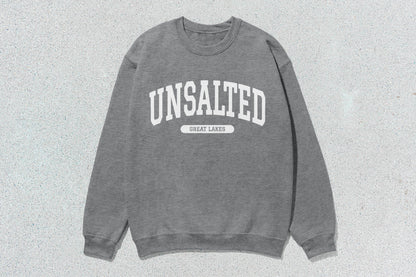 Unsalted Great Lakes - Unisex Heavy Blend™ Crewneck Sweatshirt - athletic heather / Small - Sweatshirts & Hoodies