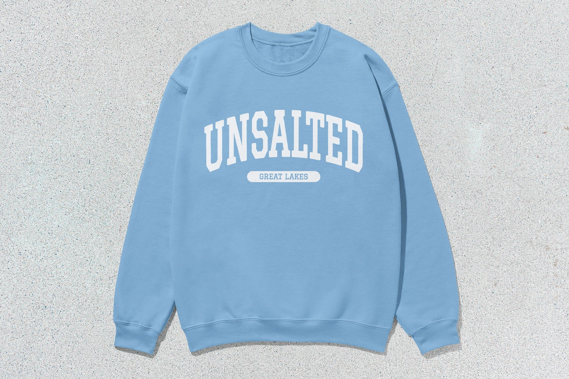 Unsalted Great Lakes - Unisex Heavy Blend™ Crewneck Sweatshirt - Blue / Small - Sweatshirts & Hoodies