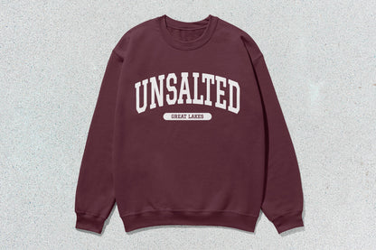Unsalted Great Lakes - Unisex Heavy Blend™ Crewneck Sweatshirt - Maroon / Small - Sweatshirts & Hoodies