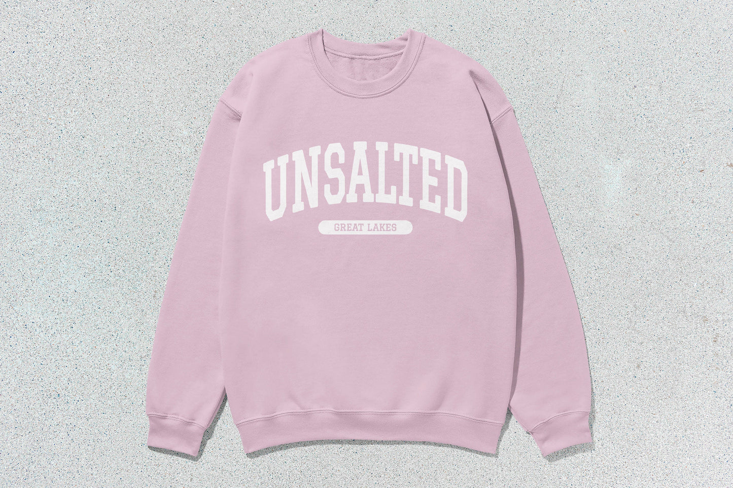 Unsalted Great Lakes - Unisex Heavy Blend™ Crewneck Sweatshirt - Pink / Small - Sweatshirts & Hoodies