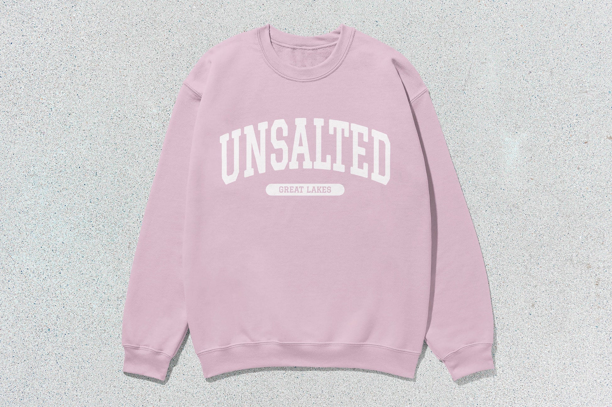 Unsalted Great Lakes - Unisex Heavy Blend™ Crewneck Sweatshirt - Pink / Small - Sweatshirts & Hoodies