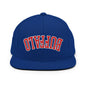 Upside Down Buffalo Football Embroidered Flat Brim Bill Snapback Hat