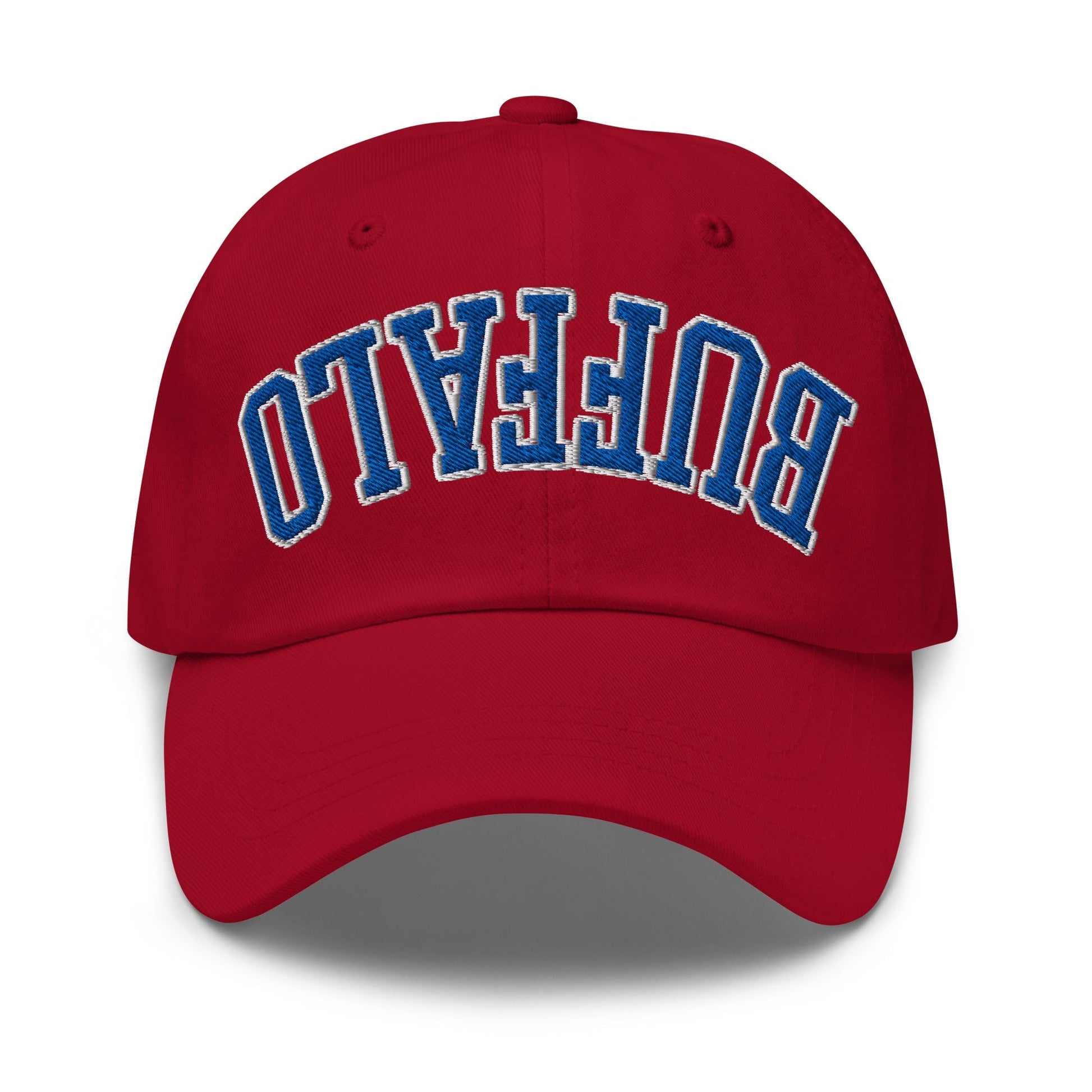 Upside Down Buffalo Football Embroidered Unstructured Dad Hat