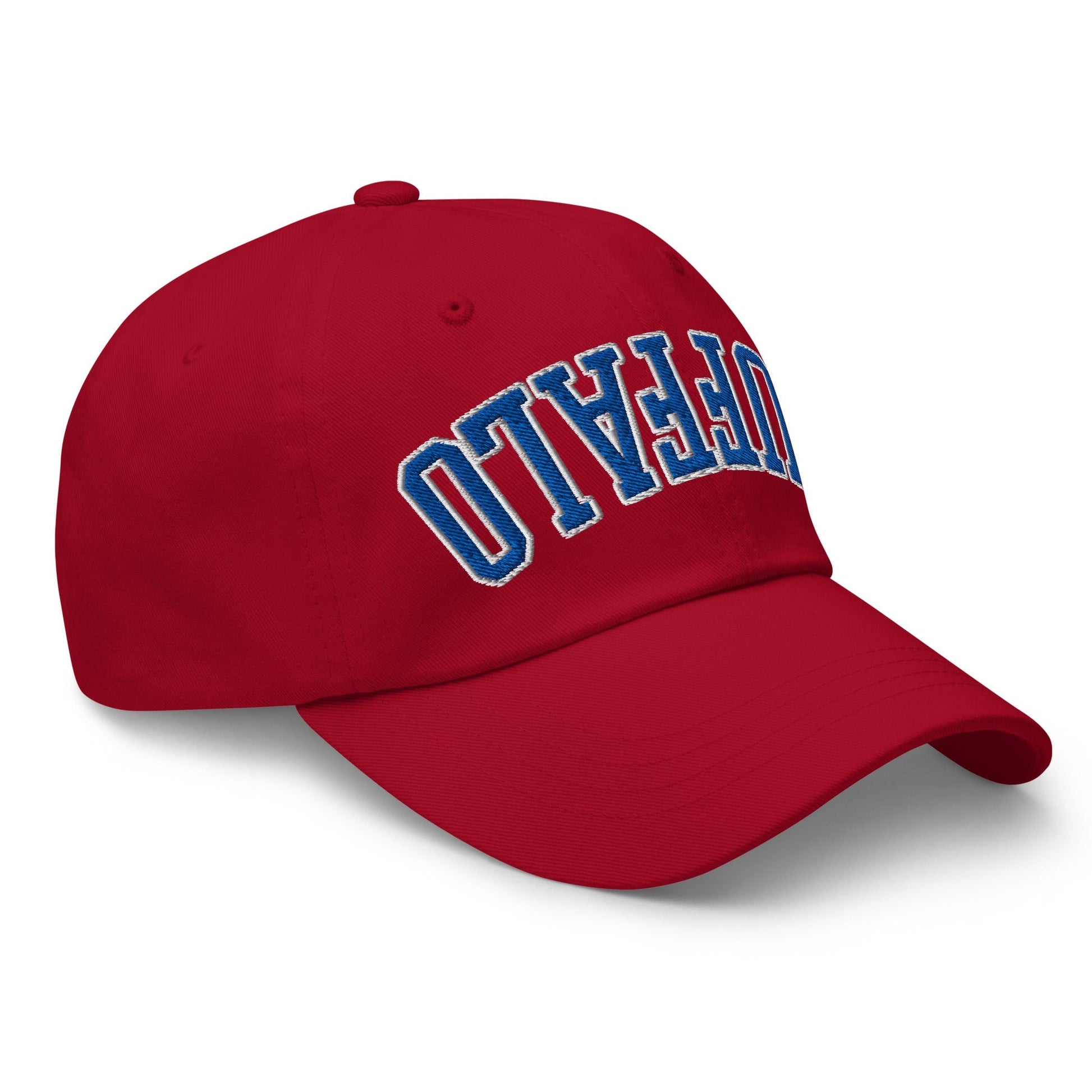Upside Down Buffalo Football Embroidered Unstructured Dad Hat