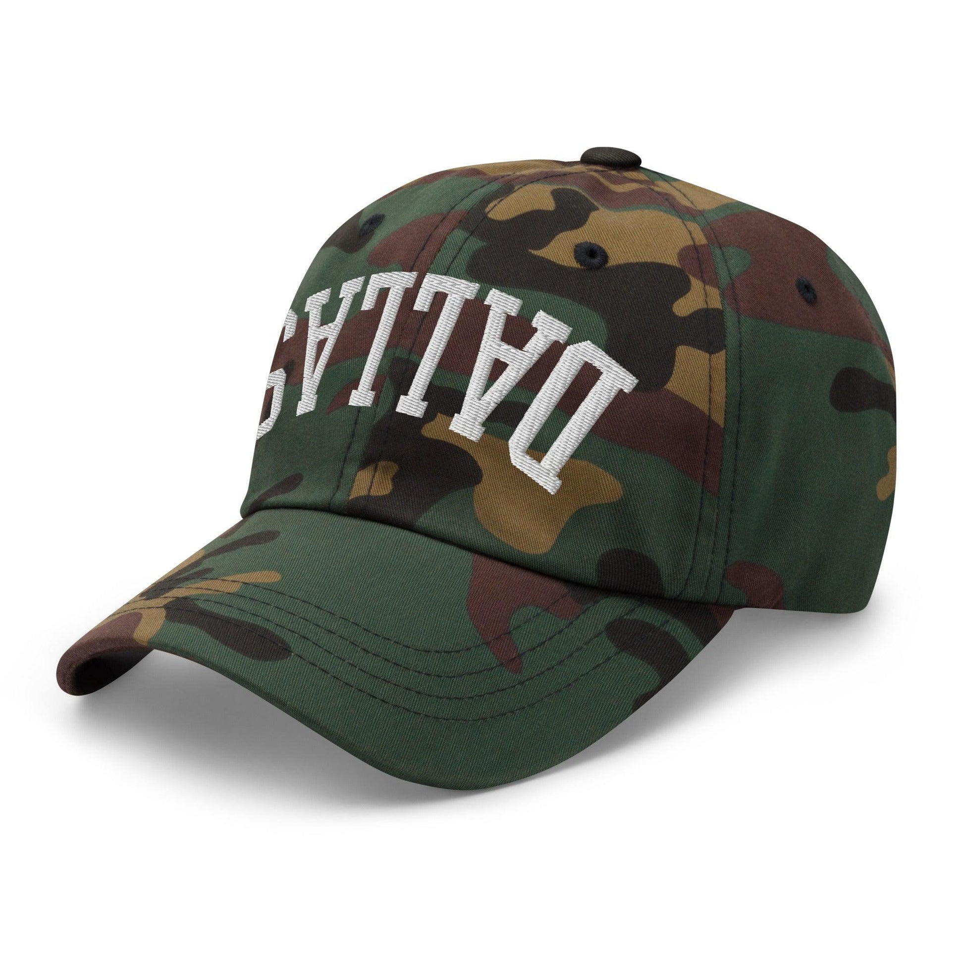 Upside Down Dallas Varsity Letterman Embroidered Dad Hat