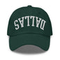 Upside Down Dallas Varsity Letterman Embroidered Dad Hat - Spruce