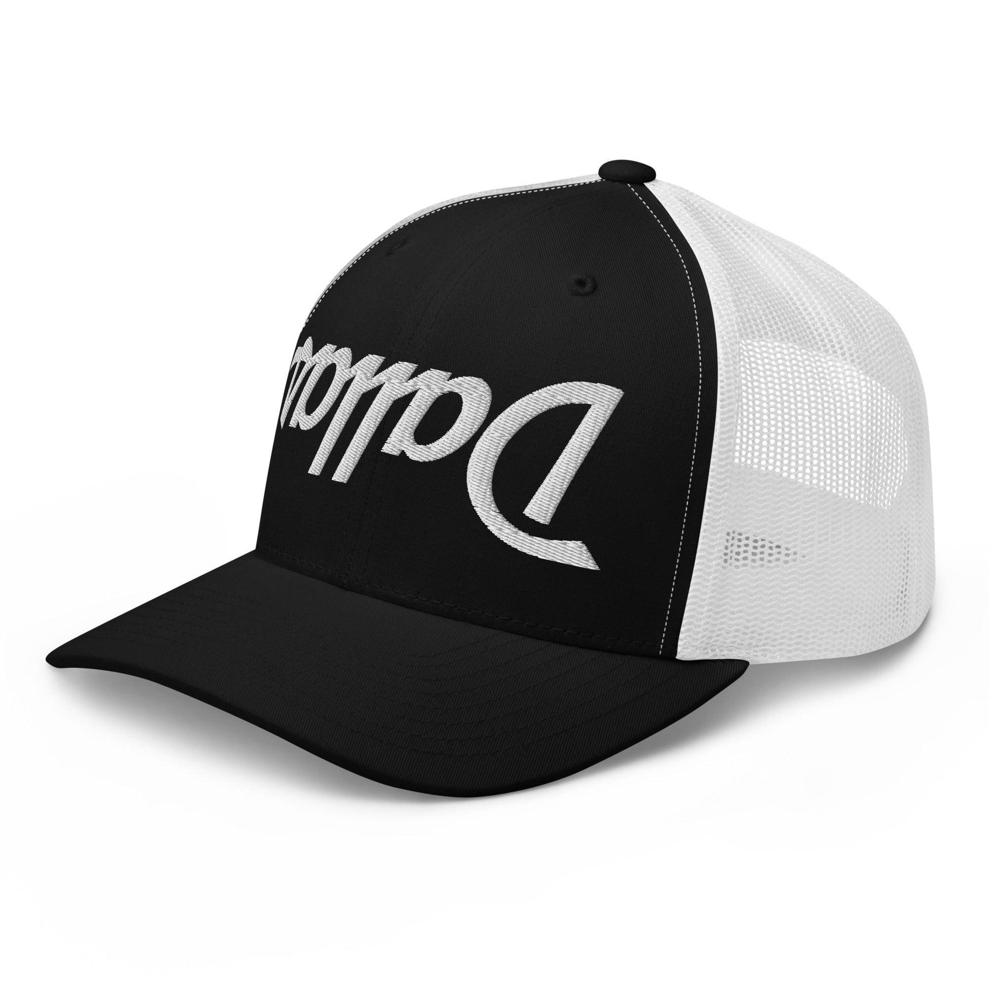 Upside Down Dallas Vintage Sports Script Embroidered Mesh Trucker Hat