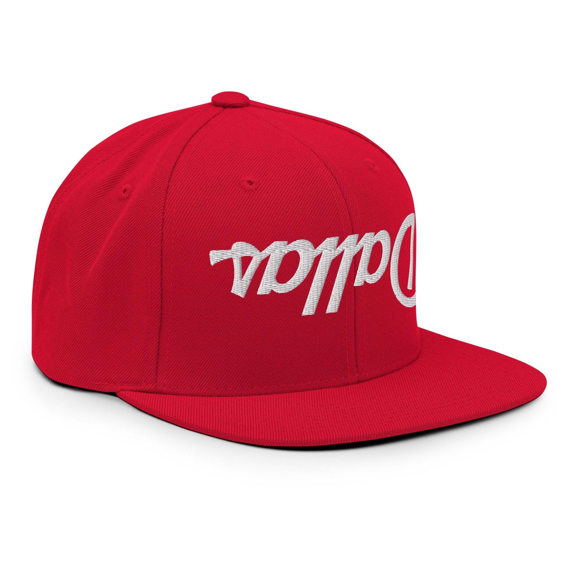 Upside Down Dallas Vintage Sports Script Flat Bill Brim Snapback Hat
