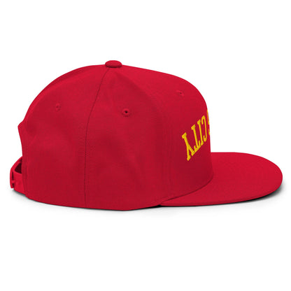 Upside Down Kansas City Football Embroidered Flat Brim Bill Snapback Hat
