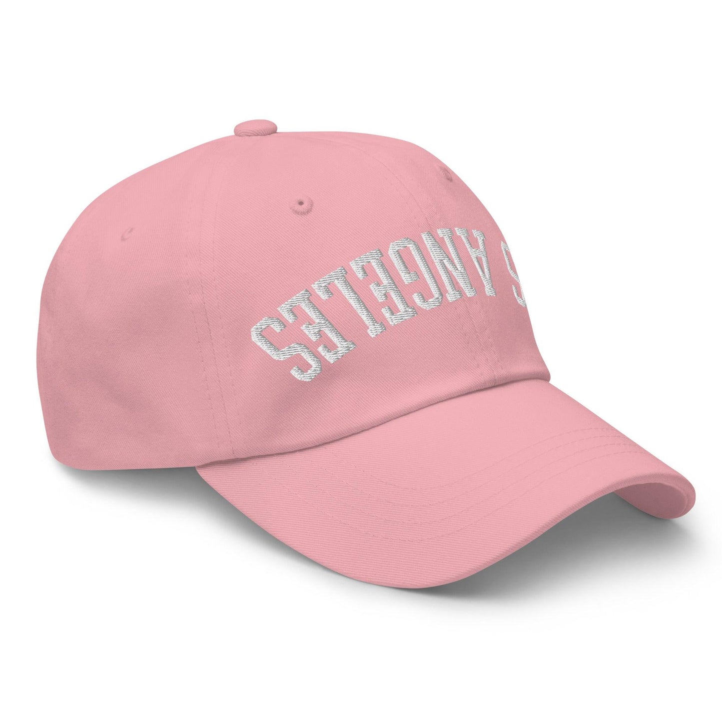 Upside Down LA Los Angeles Varsity Letterman Embroidered Dad Hat