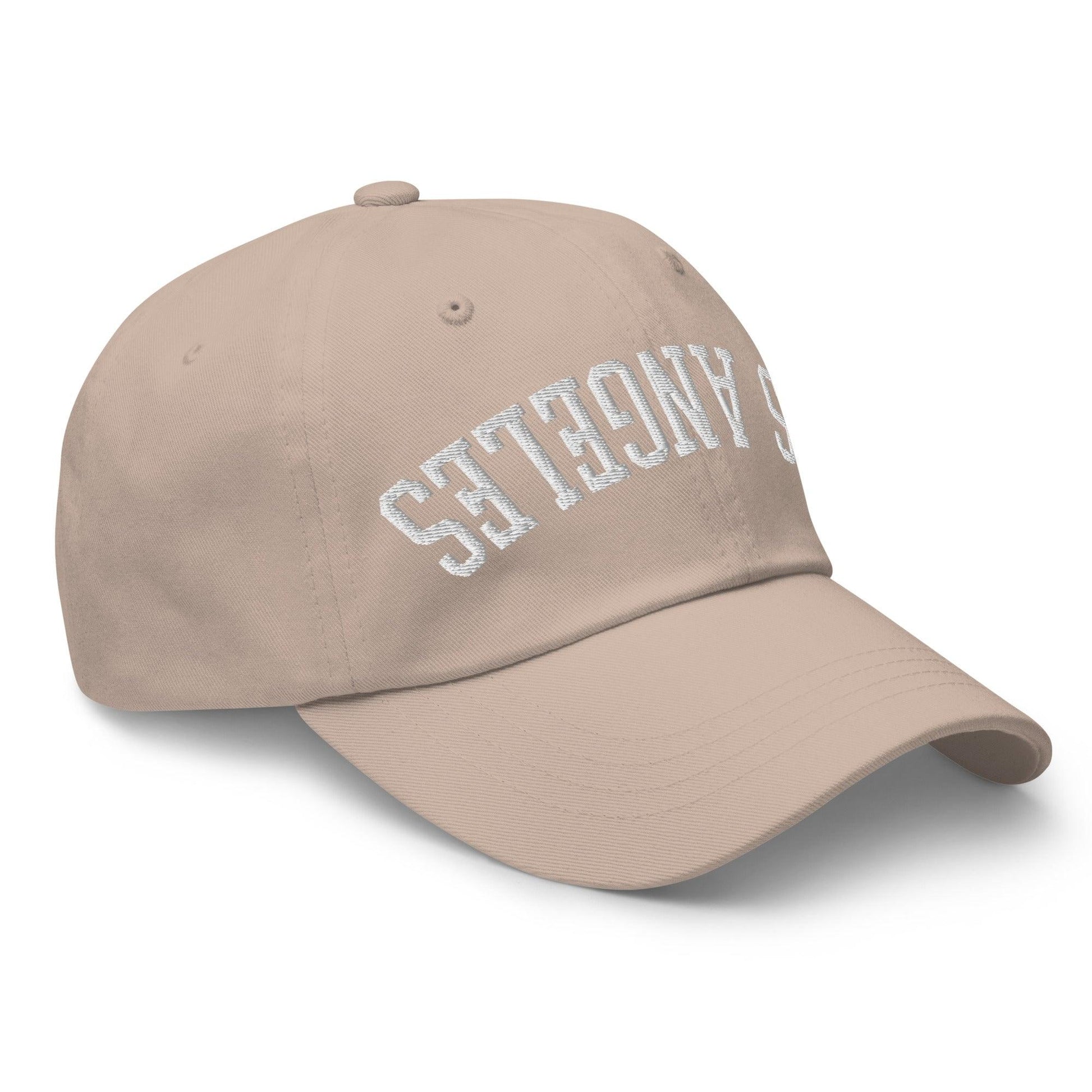 Upside Down LA Los Angeles Varsity Letterman Embroidered Dad Hat