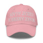 Upside Down Make America Great Again MAGA Embroidered Dad Hat - Pink