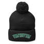 Upside Down Philadelphia Football Embroidered Pom Knit Beanie
