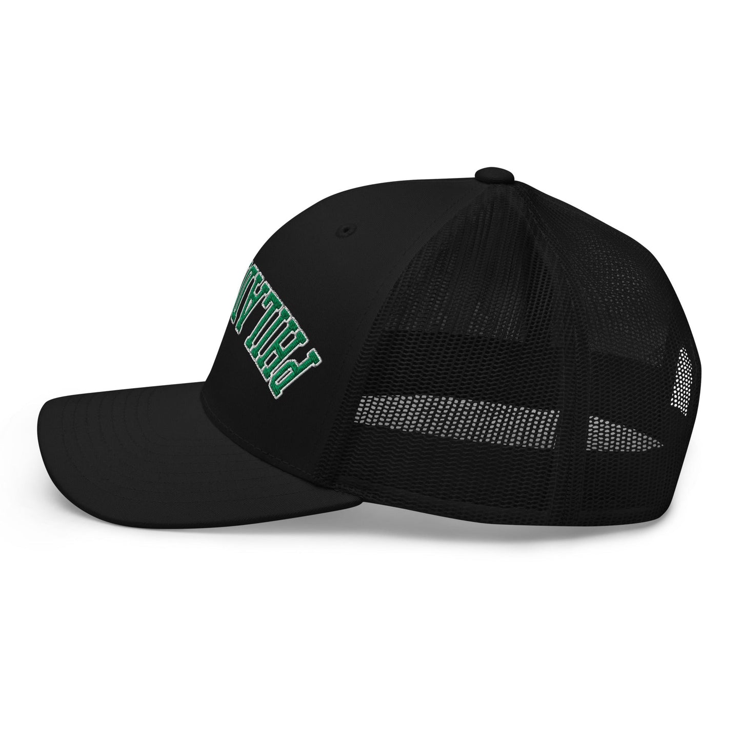 Upside Down Philadelphia Football Embroidered Retro Mesh Trucker Hat