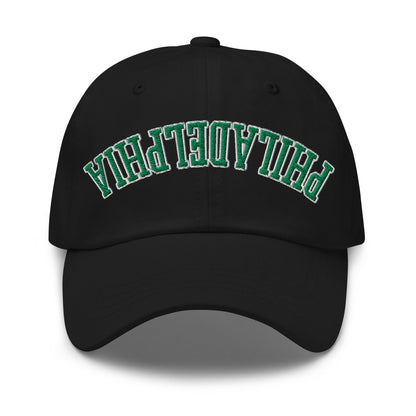 Upside Down Philadelphia Football Embroidered Unstructured Dad Hat