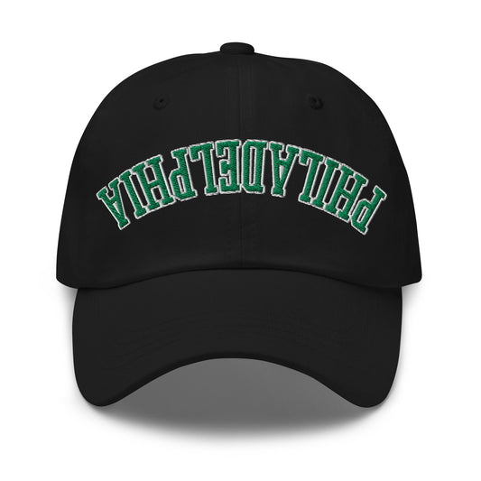 Upside Down Philadelphia Football Embroidered Unstructured Dad Hat - Toronto Screen Printing