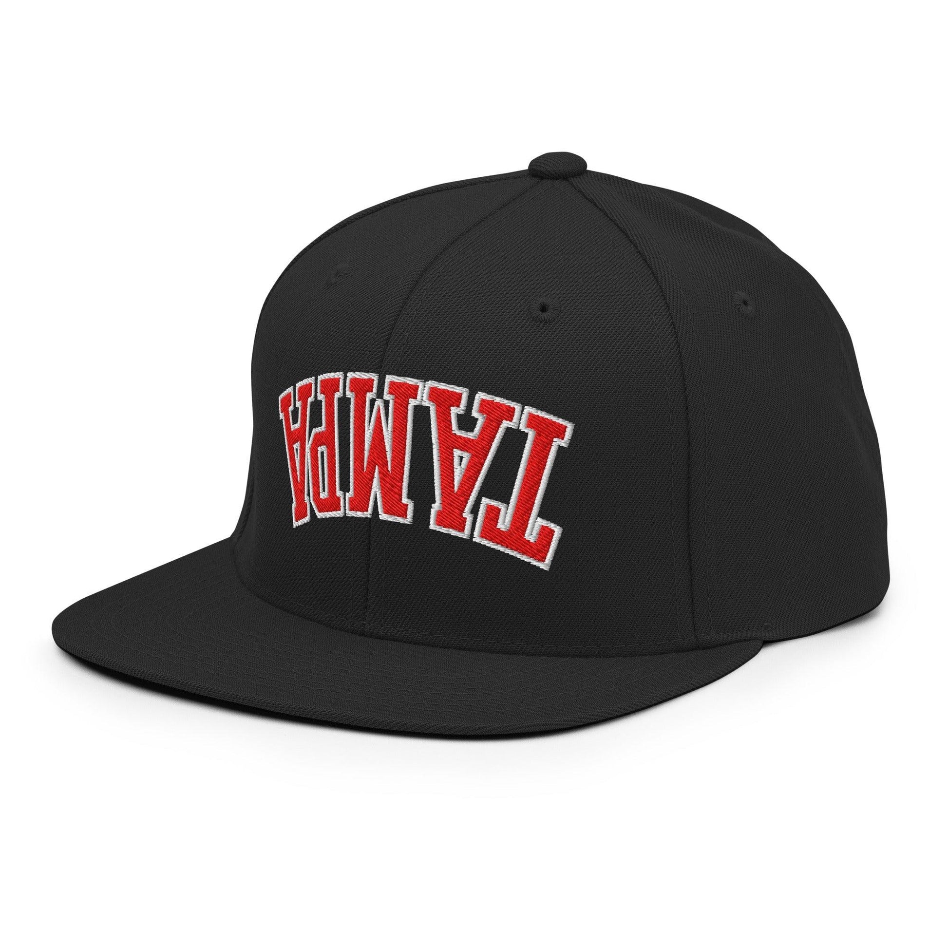 Upside Down Tampa Football Embroidered Flat Bill Brim Snapback Hat