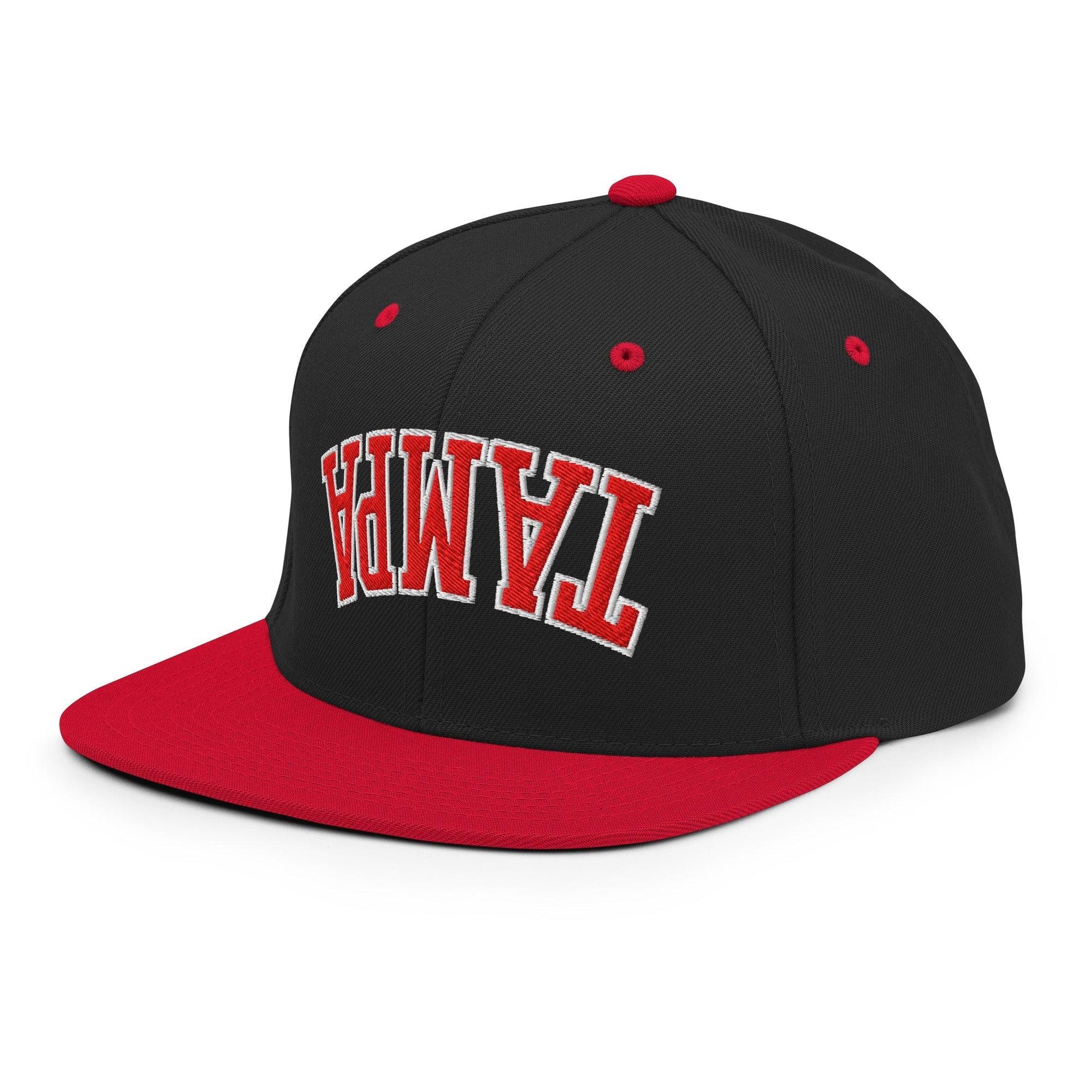 Upside Down Tampa Football Embroidered Flat Bill Brim Snapback Hat