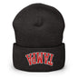 Upside Down Tampa Football Embroidered Knit Cuffed Beanie - Dark Grey