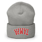 Upside Down Tampa Football Embroidered Knit Cuffed Beanie - Heather Grey