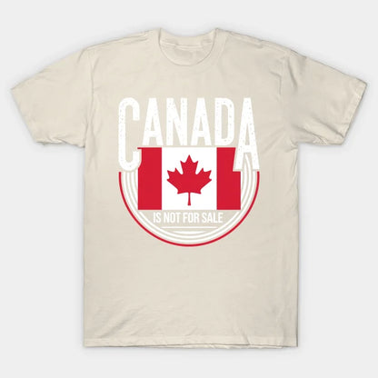 Urban Heavyweight Drop Shoulder T-Shirt – Canada Not For Sale - Beige / XS